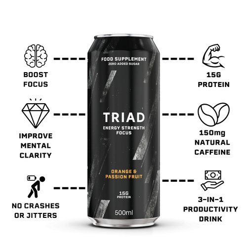 Three-in-One Productivity Drink - Orange & Passion Fruit